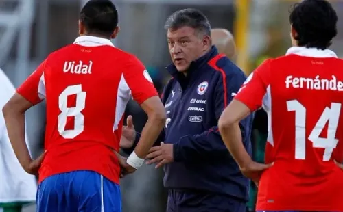 Claudio Borghi y Arturo Vidal en la Roja