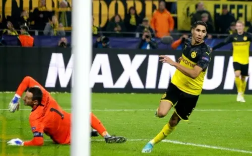 Hakimi le marcó un doblete al Inter de Milán en Champions