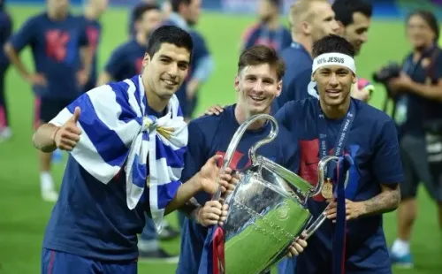Neymar ganó la Champions League 2014/2015 con el Barcelona junto a la MSN