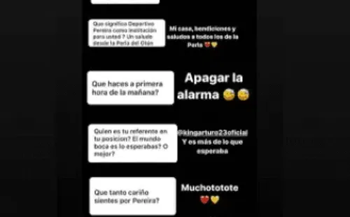 Una vez que Vidal compartió su publicación, lo calificó como su ídolo.