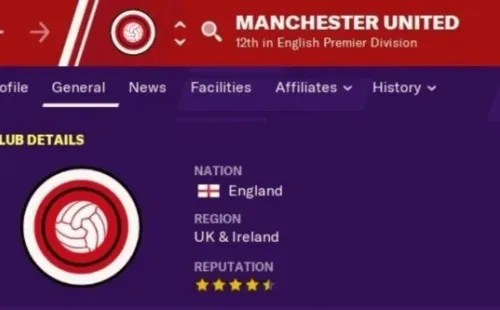 El escudo falso del Manchester United que usa Sega.