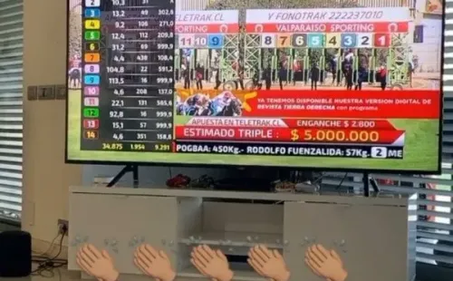 Arturo Vidal chocho con el regreso de la hípica en el Vaparaíso Sporting Club.