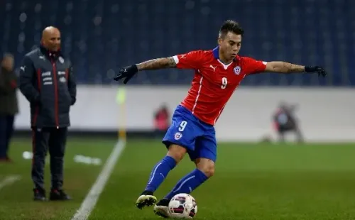 Jorge Sampaoli y Eduardo Vargas hicieron una sociedad goleadora en la selección chilena (Agencia Uno)