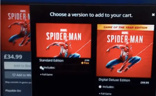 Así se ve Spider-Man en la tienda digital de PlayStation del Reino Unido