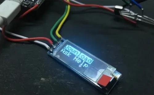 Neutrino usó una pantalla OLED con la que puede chatear.