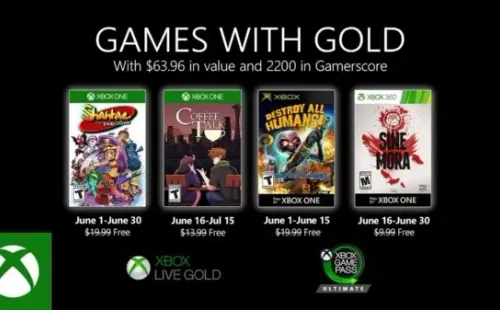 Juegos gratis de Xbox en junio