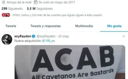 El “me gusta” de Isco que generó la rabia del periodista.