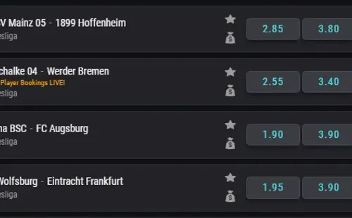 Los partidos del sábado en la Bundesliga también te la puedes jugar junto a Coolbet.