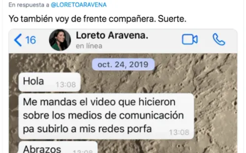 La respuesta de Héctor Morales a la reacción de Loreto Aravena.