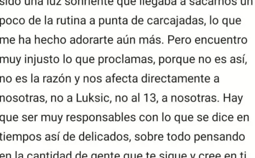 Cuarta parte del texto de Berni Traub a Héctor Morales.