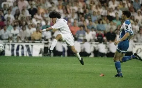 Hace 25 años, Iván Zamorano fue autor del golazo que le dio el triunfo al Real Madrid ante el Deportivo La Coruña. Con ese tanto, se coronaron campeones de La Liga 1994/1995. Foto: archivo