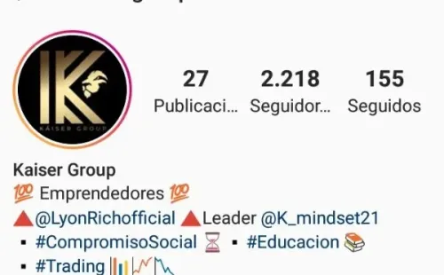 Una de las cuentas impulsadas por Karol Lucero en su rol de networker.