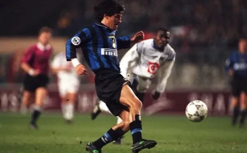 Zamorano en su época de goleador en el Inter de Milán (Getty Images)