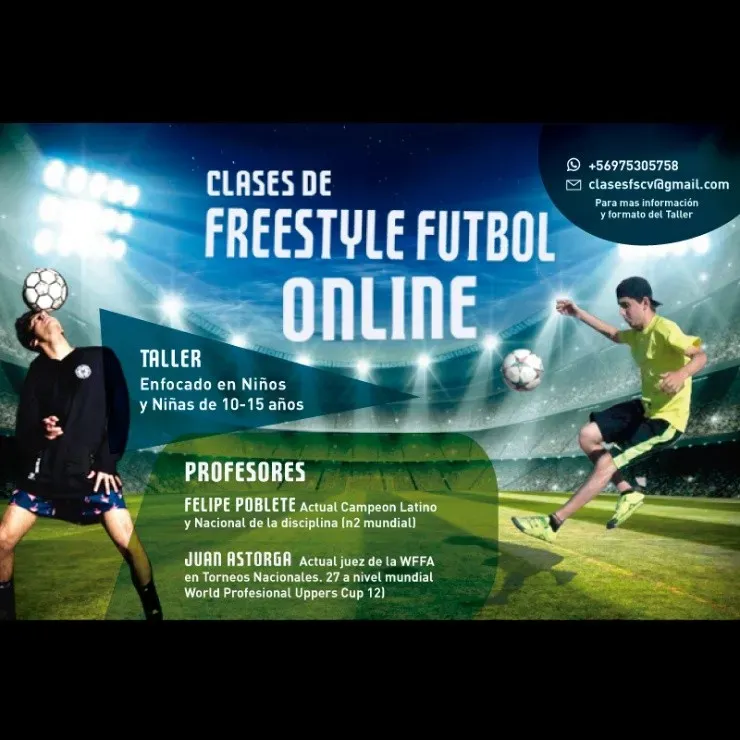 Toda la información para que te inscribas en este curso de fútbol freestyle.