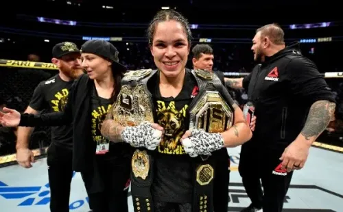 Amanda Nunes es la mujer más dominante en la historia de las artes marciales mixtas. Actualmente es la única doble campeona de UFC. Foto: Getty Images