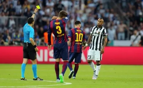 Amonestación de Arturo Vidal en la final de la Champions League