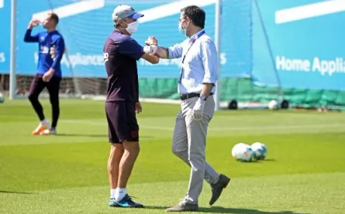 Quique Setién y los entrenamientos preventivos en Barcelona