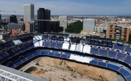 La vista aérea del estadio del Real Madrid. (Foto: Marca)