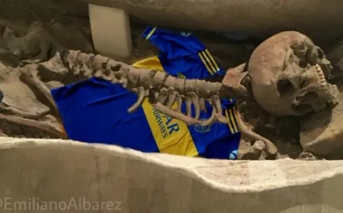 La broma de River Plate con “un esqueleto de Boca Juniors”.