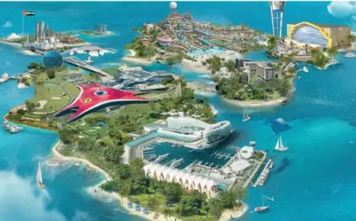 La Isla Yas es una de las más llamativas de Abu Dhabi. Entre sus atracciones cuenta con parques temáticos de Ferrari y Warner Bros.