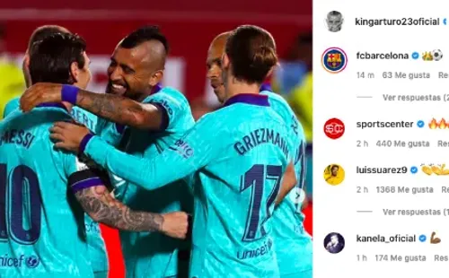 Arturo Vidal se llenó de felicitaciones tras su golazo en el regreso a las canchas con el Barcelona.