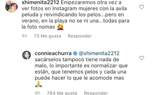 Las reacciones de Connie Achurra a los comentarios en Instagram. (5)
