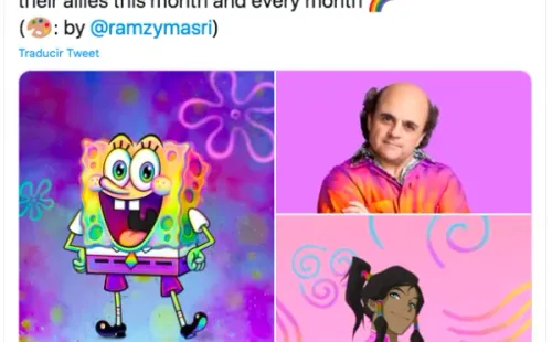 La publicación de Nickelodeon, que incluía a Bob Esponja.