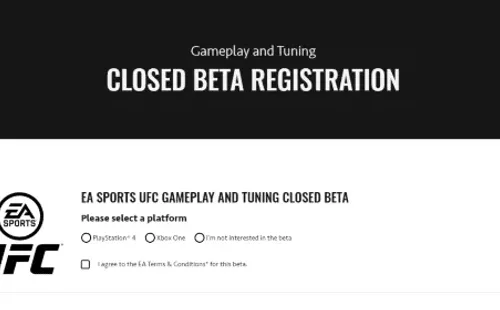 Registro para la beta cerrada de UFC 4