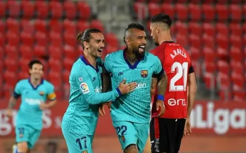 Vidal y su gol al Mallorca.