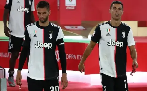 Cristiano Ronaldo tras la premiación de la Copa Italia. Recordemos que por segunda temporada el portugués no puede conquistar ese trofeo. (FOTO: Getty Images)