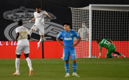 El francés celebrando su anotación ante Valencia. (FOTO: Getty Images)