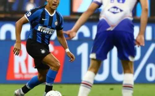 Alexis Sánchez en Inter frente a la Sampdoria.