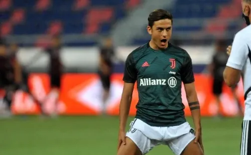 Dybala en la previa del duelo Bologna-Juventus,