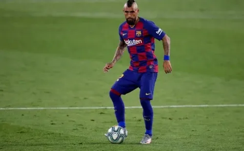 Vidal en el duelo anterior contra Sevilla.