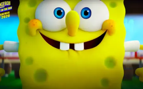 Una escena de la nueva película de “Bob Esponja”.