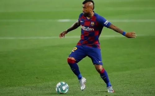 Arturo Vidal en el Barcelona-Athletic.