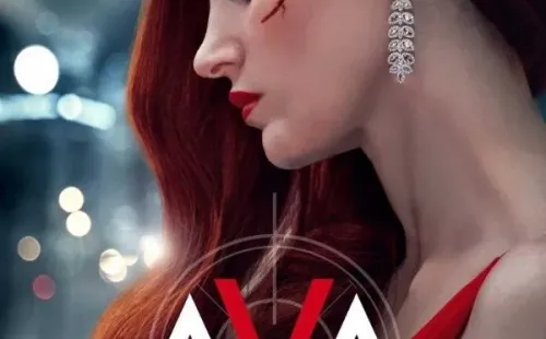 El afiche para la película “Ava”, con Jessica Chastain.
