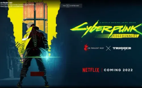 La imagen promocional de “Cyberpunk 2077: Edgerunners” que se presentó este jueves.