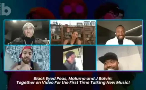 Una captura de la conversación que tuvo J Balvin, junto a Black Eyed Peas y Maluma.