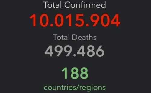 Estas son la súltimas cifras entregadas por la Universidad Johns Hopkins.