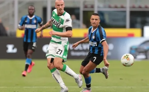 El chileno mostró futbol y ganas en su último partido, en el que fue titular pero salió reemplazado cuando los nerazurri aún ganaban. (Foto: Getty)