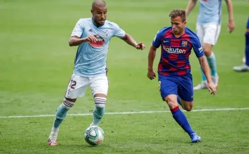 Arthur corretea a Rafinha del Celta (Getty Images)
