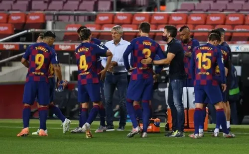 Barcelona y Vidal reciben órdenes de Setién contra Atlético Madrid.