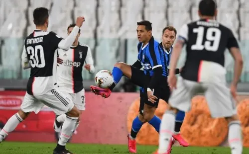 Alexis Sánchez suma 18 partidos por el Inter con saldo de un gol y dos asistencias (Getty Images)