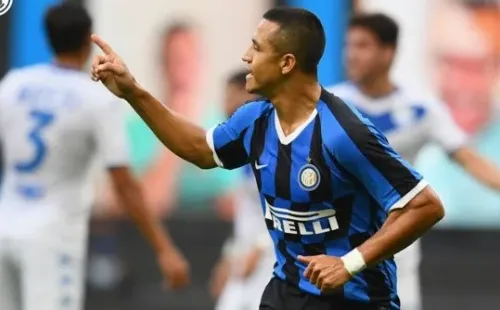 Alexis Sánchez acumula dos goles y cuatro asistencias en Inter. La mitad de la producción fue hoy ante Brescia (Inter)