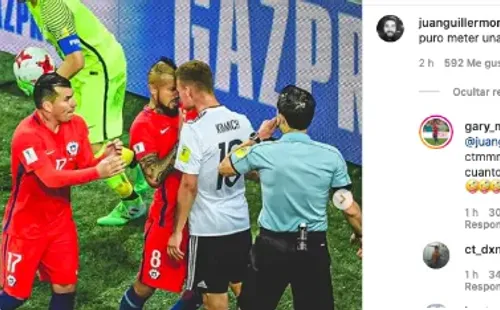 Gary Medel reveló que quería puro pegarle a los alemanes. Foto: Instagram