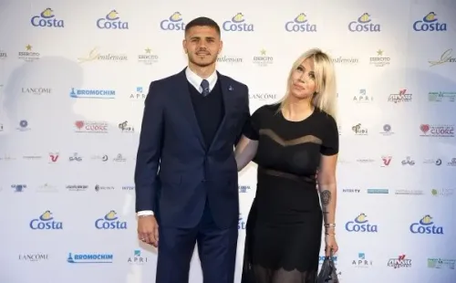 Mauro Icardi junto a su polémica esposa (Getty Images)