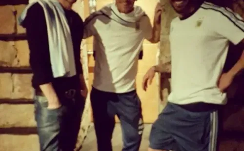 Ezequiel Luna, Lionel Messi y Ezequiel Lavezzi