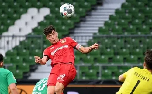 Havertz gana de cabeza ante el Werder Bremen (Getty Images)