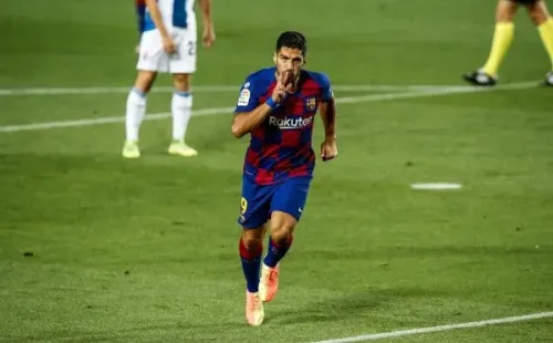 Luis Suárez y el solitario gol del Barcelona ante Espanyol.